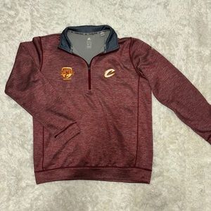 Cleveland Cavaliers Wine & Gold United Member Long Sleeve Quarter Zip Size L